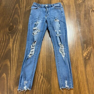 👖 Shein Damen S / US 4 Distressed Blue Jeans Casual Street Style 💥 - Bild 1 von 4
