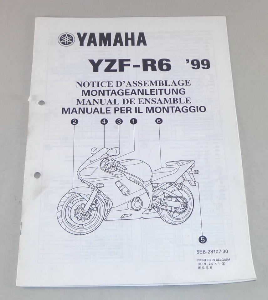 Instrucciones De Montaje / Manual De Configuración Yamaha YZF-R6 Stand 1999 - Imagen 1 de 1
