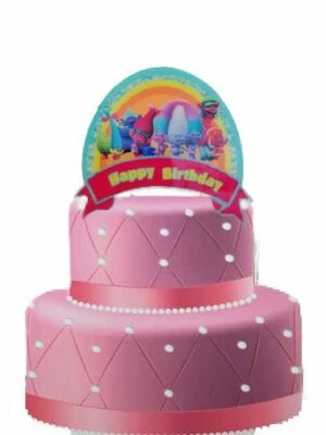 Trolls Cake Topper Acrylic Trolls Birthday Party Cake Decoration Cupcake Topper - image 1 of 2