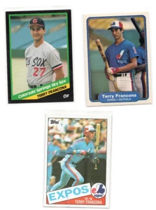 (3 Stück) Terry Francona 1985 Topps , 1982 Fleer RC , 1988 CMC Minor League - Bild 1 von 1
