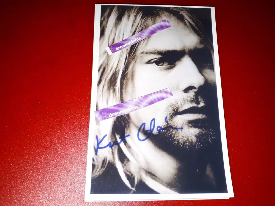 Kurt Cobain Autographed Picture 4x6 Reprint Man Cave Gift NIRVANA - Image 1 of 1