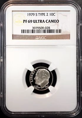 1979 S Type 2 Proof Roosevelt Dime certified PF 69 Ultra Cameo by NGC!! - Image 1 of 2