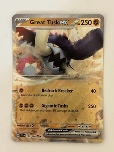 2023 Pokemon Scharlachrot & Violett Great Tusk EX 123/198 - Bild 1 von 2