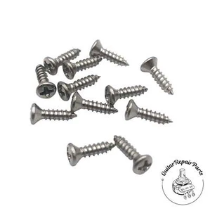 Pickguard Screws for Gibson #3 x 3/8” Phillips Oval Head (12 pcs) - Stainless - Picture 1 of 1