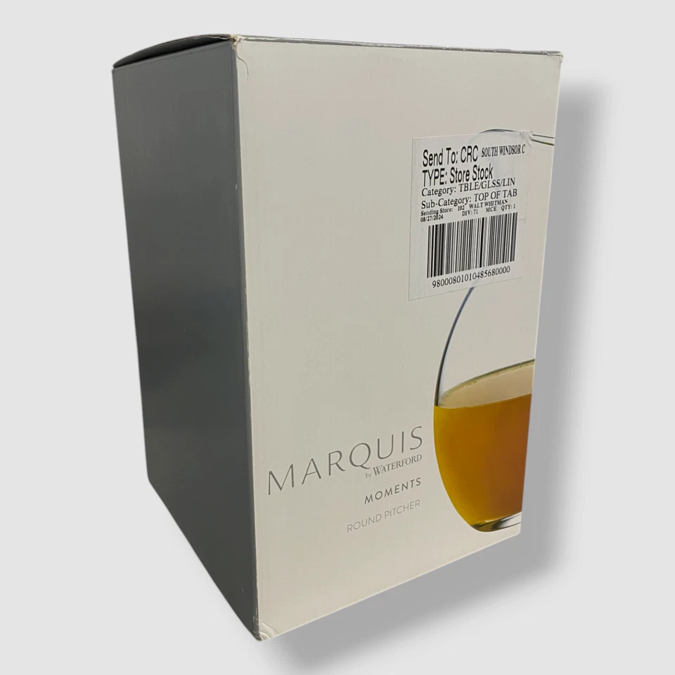 Marquis by Waterford Clear Crystal Moments Round Pitcher