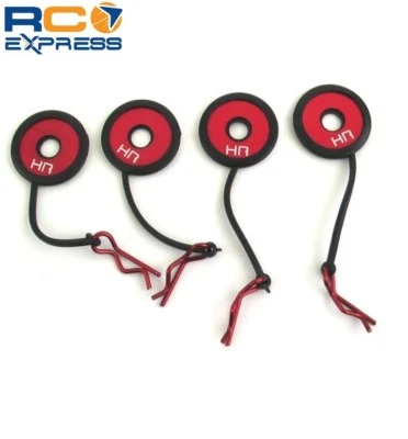 Hot Racing Body Clips w/ Rubber Leash and Body Washer (Red) BWP133B02 - Image 1 of 3