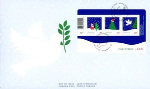 Canada FDC#2954 - Christmas (2016) P (85¢) + $1.20 + $2.50 Souvenir Sheet of 3 - Picture 1 of 1
