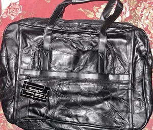 HANDGEFERTIGTE ECHTLEDER COMPUTER LAPTOP TABLET ORGANIZER AKTENTASCHE TASCHE SCHWARZ - Bild 1 von 12