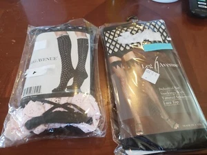 Legs Avenue Set! Polka Dot Kniesocken mit Rüschen und Netzen - Bild 1 von 7