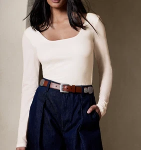 BANANA REPUBLIC Estelle Square-Neck Top #579961 - Picture 1 of 6