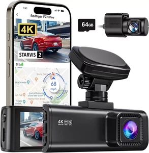 REDTIGER 4K Dashcam, STARVIS2Sensor, 4K / 2,5K + 1080P Dual-Dashcam Für Autos - Bild 1 von 4