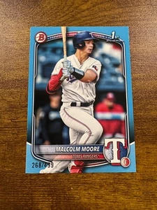 2025 Bowman Malcolm Moore Sky Blue 1st /499 Texas Rangers #BP-129 - Bild 1 von 2