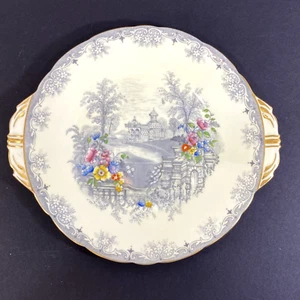 Asas para servir sándwich pastel jardín AYNSLEY Queens marfil pintado B5090 - Imagen 1 de 23