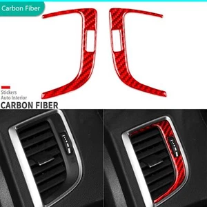 Red Carbon Fiber Dashboard Air Vent Outlet AC Switch Cover For Acura TLX 2015-20 - Picture 1 of 16