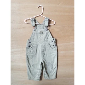 VTG Cherokee Overalls Knee Patch Button Up Tan Cotton Blend Size 18M - Picture 1 of 5