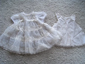 Carol Joy Vintage Kleinkind weißes Kleid mit Slip - Bild 1 von 6