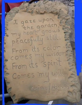 RYAN GAINEY ORIGINAL. POEMA DE RYAN GAINEY. PARA EL AMANTE DEL JARDÍN. ARTE JARDÍN. Foto 1 de 3