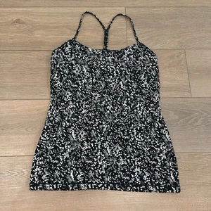 LULULEMON Chirasu Black Power Pose Tank Active Yoga Luon Racerback Top Size 10 - Picture 1 of 13