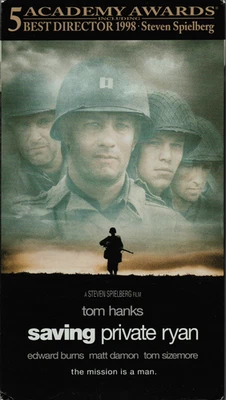 Saving Private Ryan - Tom Hanks, Matt Damon, Tom Sizemore (1999 'R' VHS) V. G. - Image 1 of 2