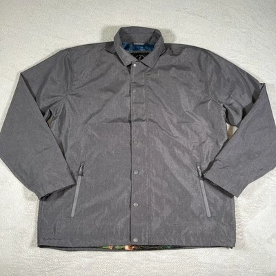 Chaqueta Gramicci Para Hombre XL El Entrenador Cremallera Completa Botón a Presión Gris Rompevientos Foto 1 de 4
