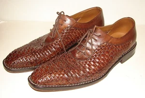 Herren Mezlan Bearzatti GEWEBTES LEDER Braun Oxford Elegant Schuhe Größe 9,5 M Spanien - Bild 1 von 9