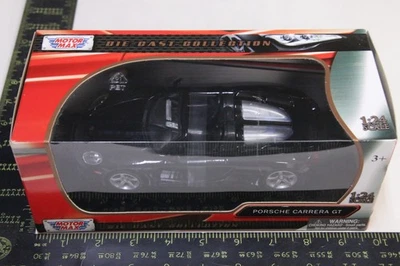 Coche Porsche Carrera GT 1:24 negro fundido a presión por MotorMax #73305 - NUEVO stock antiguo Foto 1 de 4