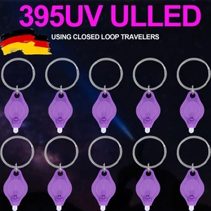 20X UV Schlüsselanhänger Taschenlampe LED Licht lila Licht Schlüsselring Licht - Bild 1 von 9