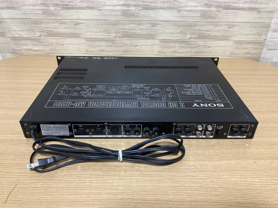 Sony MU-R201 2 Channel Digital Reverberator Digital Reverb Effects Unit USED - Image 1 of 3