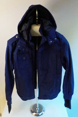 Chaqueta bomber de viaje con capucha para mujer BAUBAX-azul/negro-talla pequeña-nueva con etiquetas Foto 1 de 4
