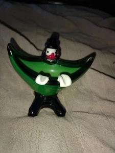 Murano hand blown glass clown ashtray candy dish 5"x6" - Picture 1 of 4