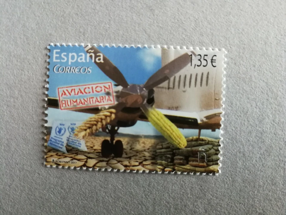 Sellos  de España. Año 2017. Nuevos. MNH. Aviación humanitaria. - Imagen 1 de 1