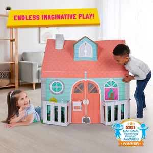 POP2PLAY NUEVO 43"H Niños Plegable Plano Fingir Carboard House Playhouse - Imagen 1 de 3