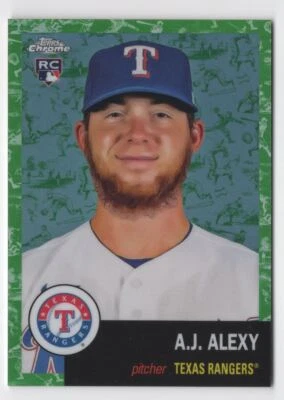2022 TOPPS CHROME PLATINUM GREEN TOILE A.J. Alexy Rookie /99 Texas Rangers #362 - Image 1 of 2