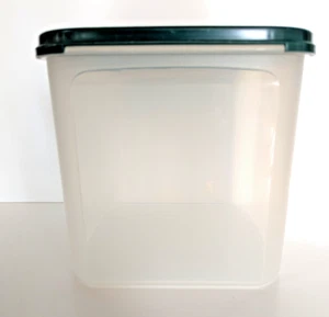 Tupperware Modular Mates #3 Square 17 Cup Container 1621, Green Lid 1623 VTG USA - Picture 1 of 9
