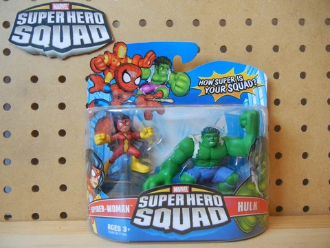 Marvel Super Hero Squad SEALED Wave 6: SPIDER-WOMAN & HULK Torn Shirt Avengers Cover