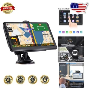 GPS Navigation System for Cars: 7-Inch Touchscreen & Free Lifetime Map Updates - Picture 1 of 9