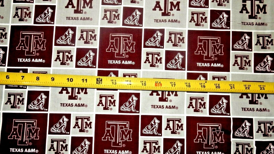 Texas A&M University-Aggies College 020 Durable Cotton Fabric 2 yds in 1 length - Image 1 of 1