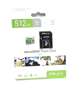 PNY Elite memory card 512 GB MicroSDXC Class 10 UHS-1 Brand New Sealed