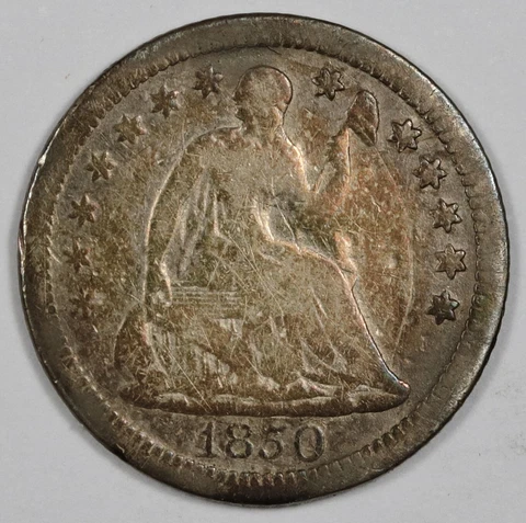 1850-o Seated Liberty Half Dime.  Good.   186550 Cover