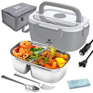 110V Electric Heating Lunch Box Portable for Car Office Food Warmer Container US - Picture 1 of 30