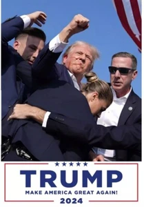 TRUMP 2024 FIST PUMP AFTER BEING SHOT 4x6 Glossy Printed Photo - Picture 1 of 1