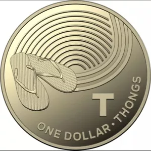 Australian 2019 One Dollar $1 UNC - Great Aussie Coin Hunt - T - THONGS - Picture 1 of 2