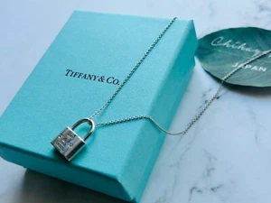 Tiffany & Co. 1837 Lock Padlock Necklace Pendant Sterling Silver 925 Fast Ship - Picture 1 of 16