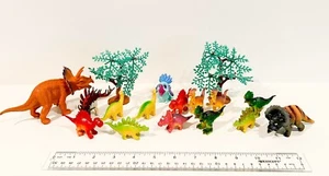 Dinosaur Figure Lot Mixed Vintage Modern T Rex Raptor Diorama - Mini Figures - Picture 1 of 5