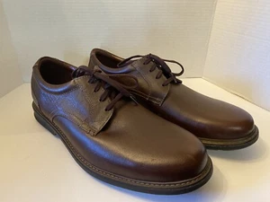 Men’s Collection by Clark’s Rendell Plain Mahogany Leather Oxford Shoes Size 15M - Picture 1 of 19