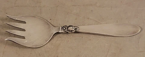 VINTAGE FRIGAST DENMARK PRINCESS FUSCHIA STERLING SILVER SARDINE SERVING FORK Cover