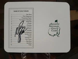 TARJETA DE PUNTUACIÓN AUGUSTA MASTERS FIRMADA POR DARREN CLARKE PGA GOLF AUTÓGRAFO REAL - Imagen 1 de 2