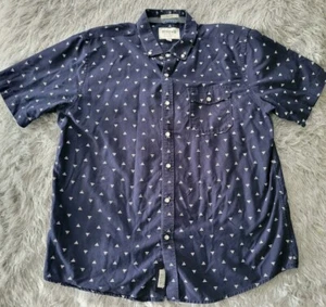 Y2k Heritage Report Collection Collared Button Polo Shirt Pearl Snap Slim XXL - Picture 1 of 5