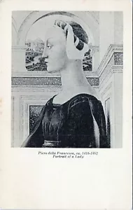 Piero della Francesca 1416-1492 Lady Portrait Postcard Unposted - Picture 1 of 2