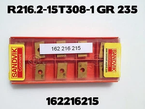 R216.2-15T308-1 GR 235 Carbide Insert Sandvik NEW in Package of QTY 10 Overstock - Picture 1 of 5